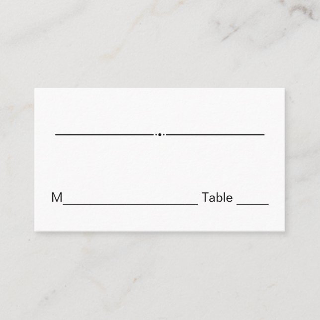wedding table card number guest place cards (Front)
