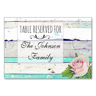 Wedding Table Card Rustic Wood Shabby Vintage