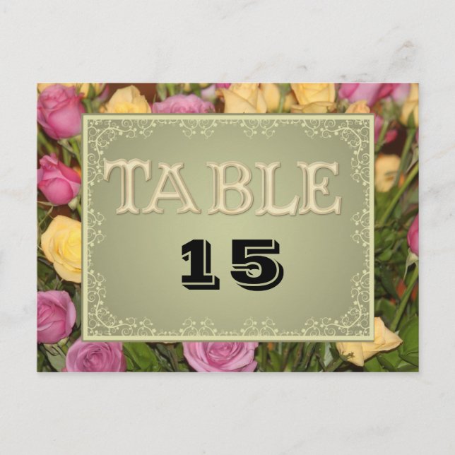 WEDDING TABLE CARD TEMPLATE (Front)