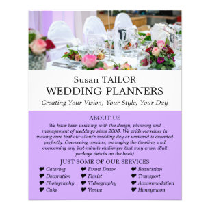 Wedding Table Display, Wedding Event Planner Flyer