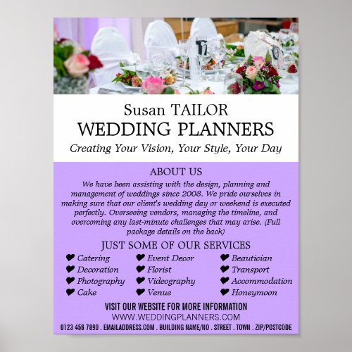 Wedding Table Display Wedding Event Planner Poster