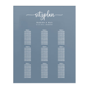 wedding table Dusty Blue 01 Acrylic Print