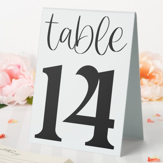 Wedding Table Number 14 Table Tent Sign (In SItu (Wedding))
