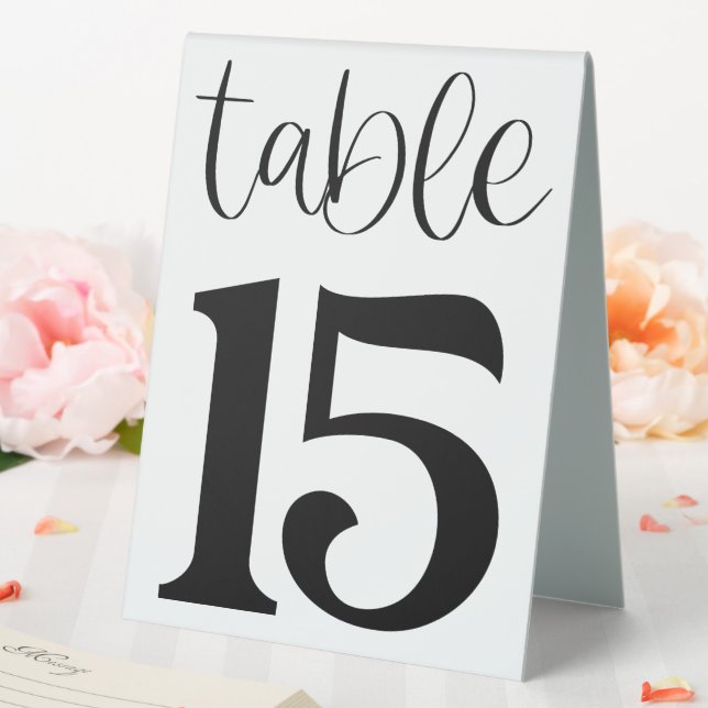 Wedding Table Number 15 Table Tent Sign (In SItu (Wedding))