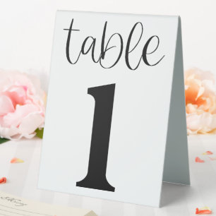 Wedding Table Number 1 Table Tent