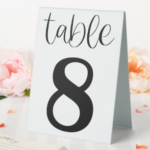 Wedding Table Number 8 Table Tent Sign