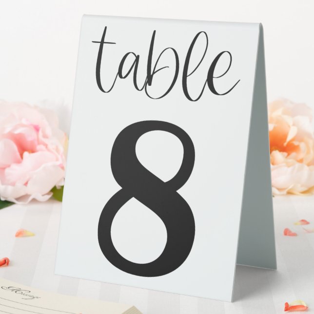 Wedding Table Number 8 Table Tent Sign (In SItu (Wedding))