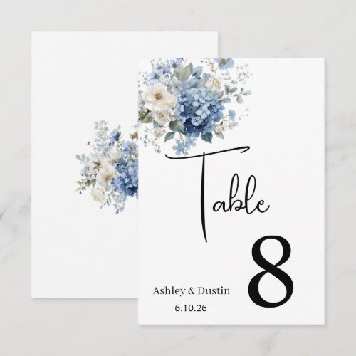 Wedding Table Number Card