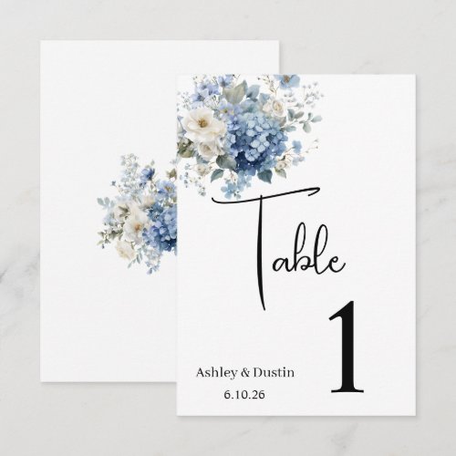 Wedding Table Number Card