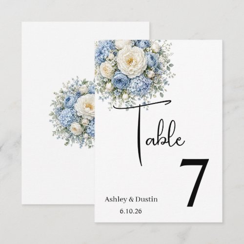 Wedding Table Number Card