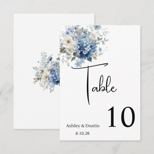 Wedding Table Number Card