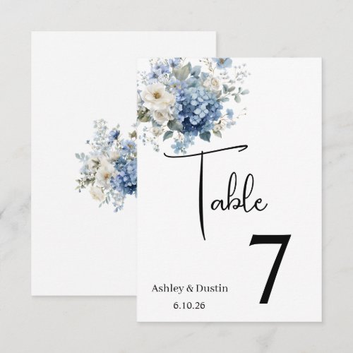 Wedding Table Number Card