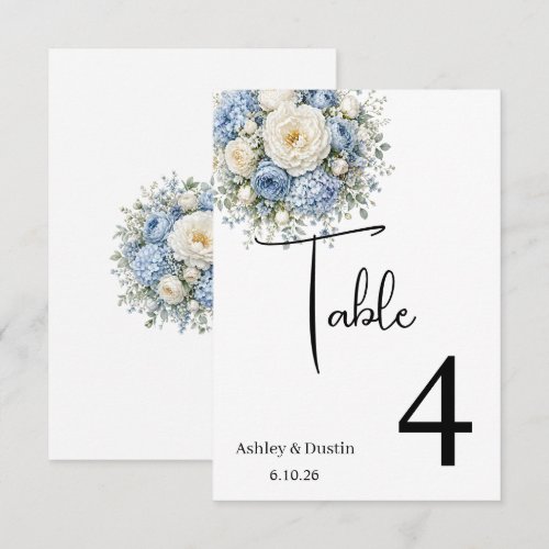 Wedding Table Number Card