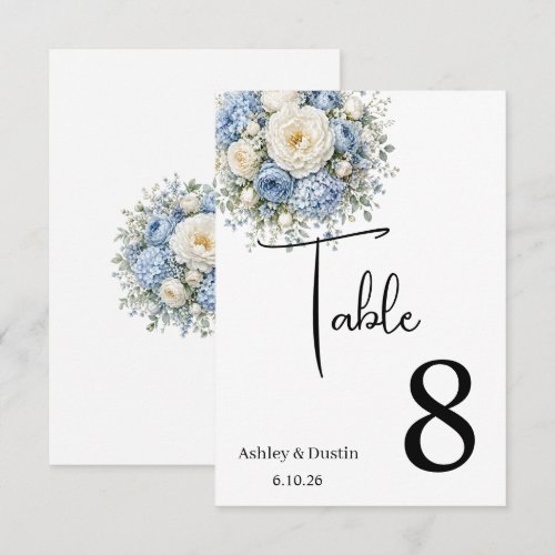 Wedding Table Number Card