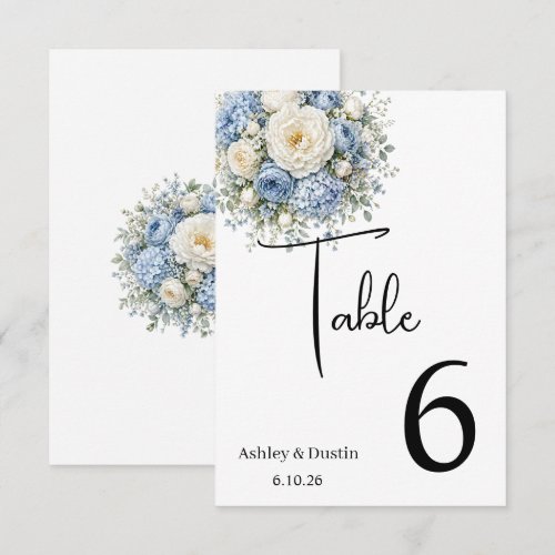 Wedding Table Number Card