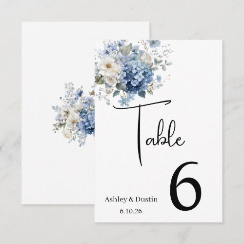 Wedding Table Number Card