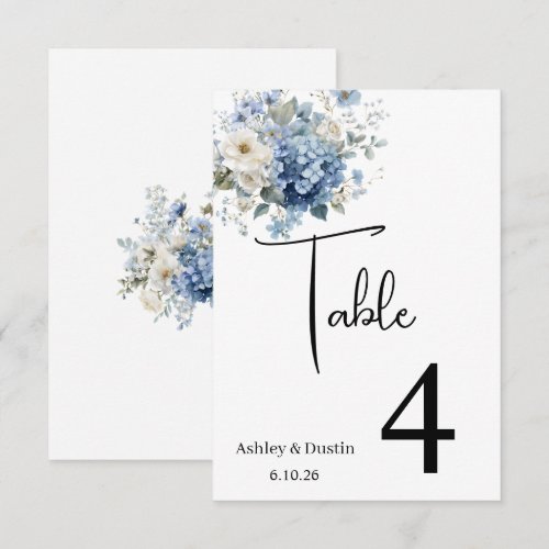 Wedding Table Number Card