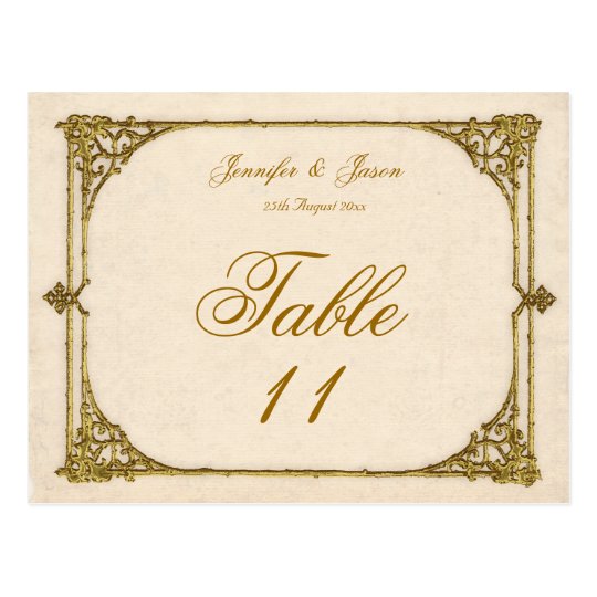 Vintage Wedding Table Numbers 9