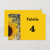 wedding Table number card Invitation (Front/Back)