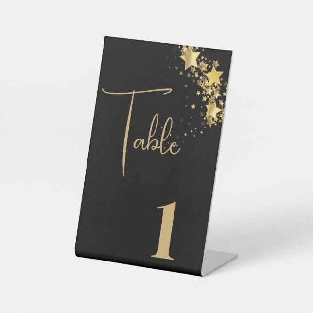 Wedding Table Number Card Pedestal Sign (Front)