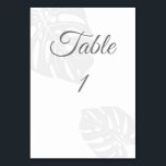 Wedding Table Number Cards, Palm Leaf<br><div class="desc">We have all your Wedding Needs from invitations to Seating Charts to Buffet Cards and Plate Menus. All easy to customize with your event's details.</div>