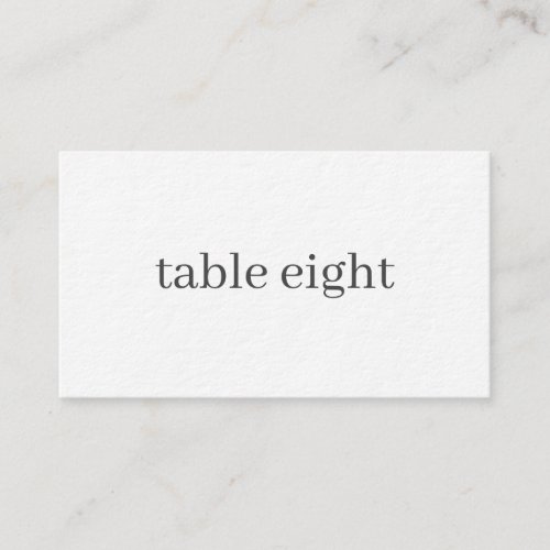 Wedding Table Number Enclosure Card