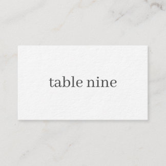 Wedding Table Number Enclosure Card