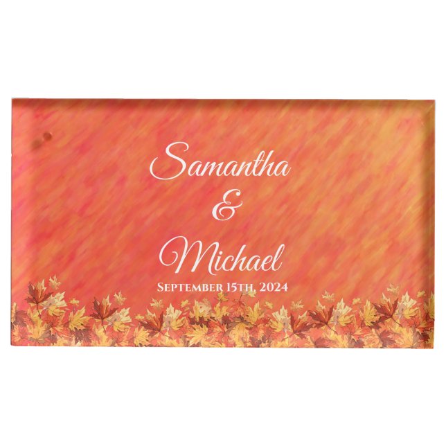 Wedding Table Number Holder-Autumn Vibes- Place Card Holder (Front)