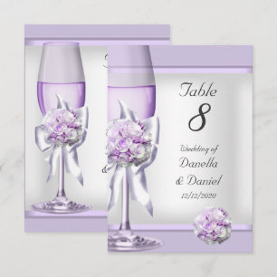Wedding Table Number Lavender Purple Lilac 3