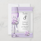 Wedding Table Number Lavender Purple Lilac 3