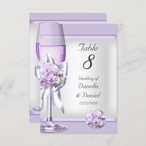 Wedding Table Number Lavender Purple Lilac 3