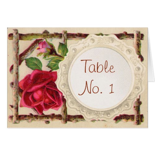 Wedding Table Number Place Cards Antique