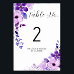 Wedding Table Number Placement Card<br><div class="desc">Wedding Table Number Placement Card.  Personalize with table no.</div>