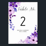 Wedding Table Number Placement Card<br><div class="desc">Wedding Table Number Placement Card.  Personalize with table no.</div>