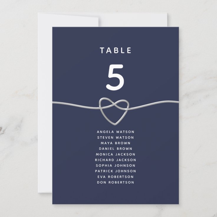 Wedding Table Number Seating Chart | Zazzle