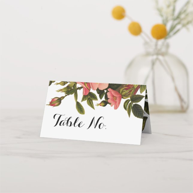 Wedding Table Number Template Customizable Card (Front)