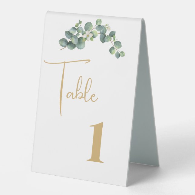 Wedding Table Number Tent (Front)