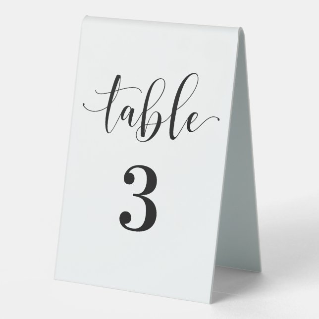Wedding Table Number Tent (Back)
