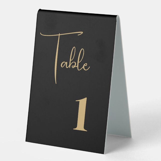 Wedding Table Number Tent Table Tent Sign (Front)