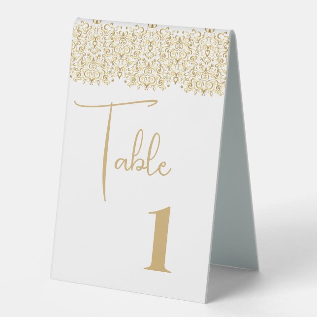 Wedding Table Number Tent Table Tent Sign (Front)