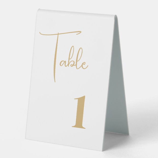 Wedding Table Number Tent Table Tent Sign (Front)