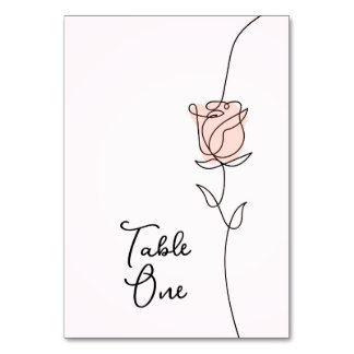 Wedding table numbers