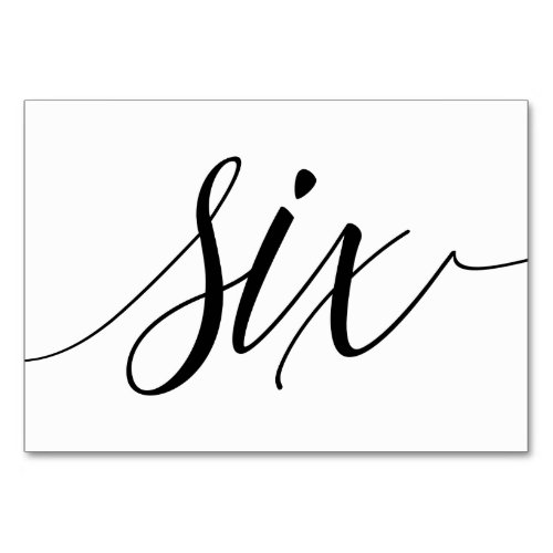 Wedding Table Numbers _ Luxe Typography Black 6