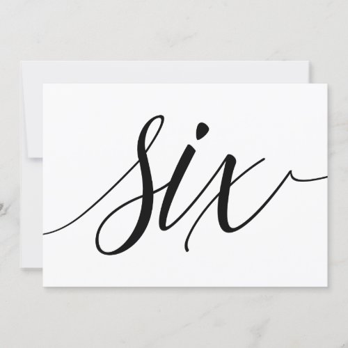 Wedding Table Numbers _ Luxe Typography _ Black 6