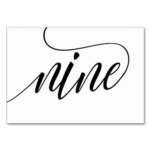 Wedding Table Numbers _ Luxe Typography Black 9