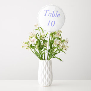 Wedding Table Numbers Periwinkle XO Balloon