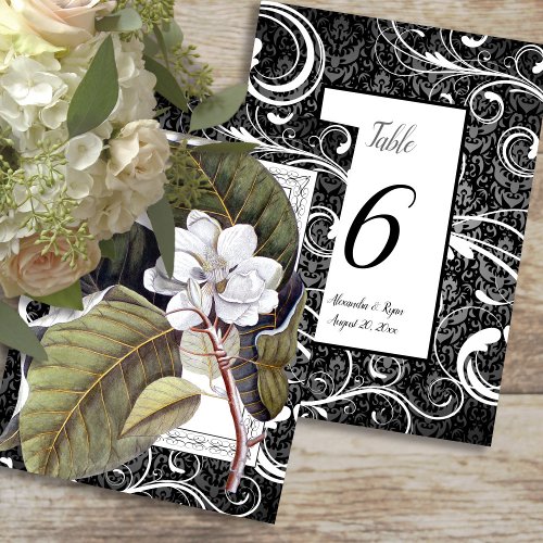 Wedding Table Numbers Southern Belle Magnolia