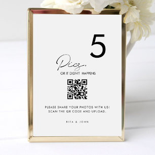 Wedding Table Pics or didn't Happen Seating Chart Pedestal Sign