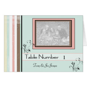 Wedding Table # Place Card & Thank You Template