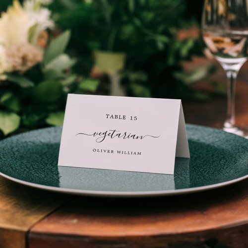 Wedding Table Place Cards Guest Name  Meal Choice